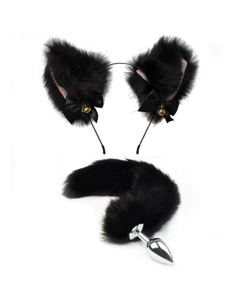 Sey Bell Collar Tail Jewelry Maid Costume Headdress Neck Accessory Props Set