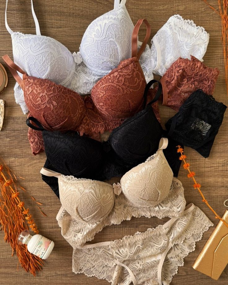 Embroidered Padded Push up Bra ( Pack of 3)