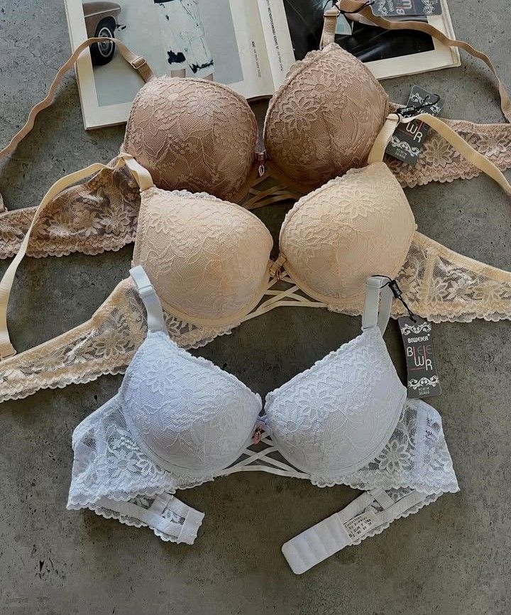 Embroidered Padded Push up Bra ( Pack of 3)
