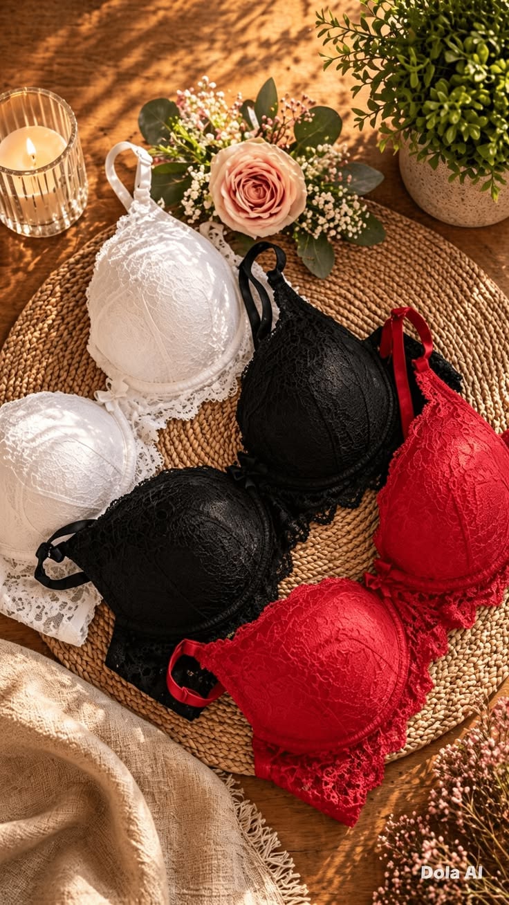 Embroidered Padded Push up Bra ( Pack of 3)