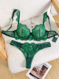 Dark Green Lace 2-Piece Set