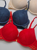 Front Buckle  Double Padded Full Coverage Bra.